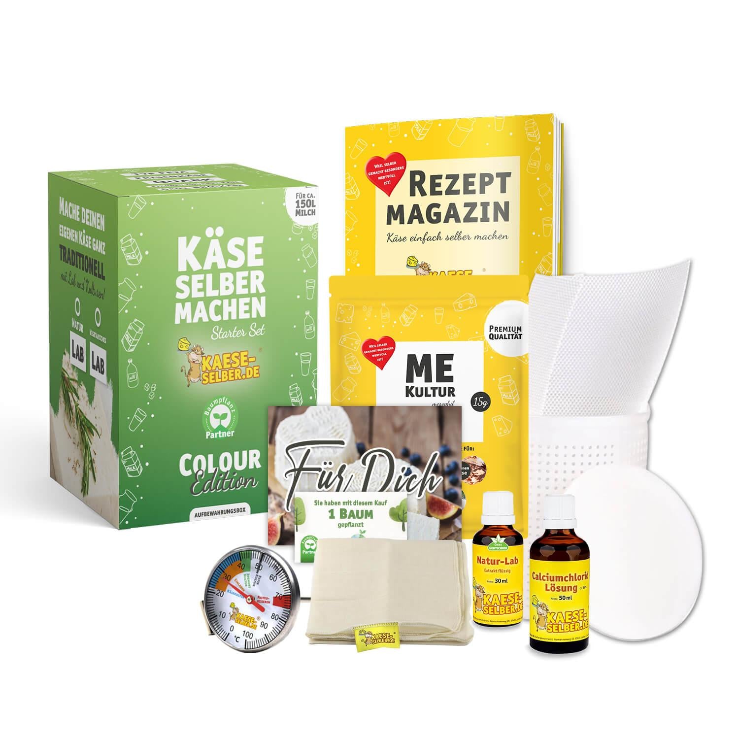 Käse selber machen Starter Set -Colour Edition- GRÜN - KAESE-SELBER.DE