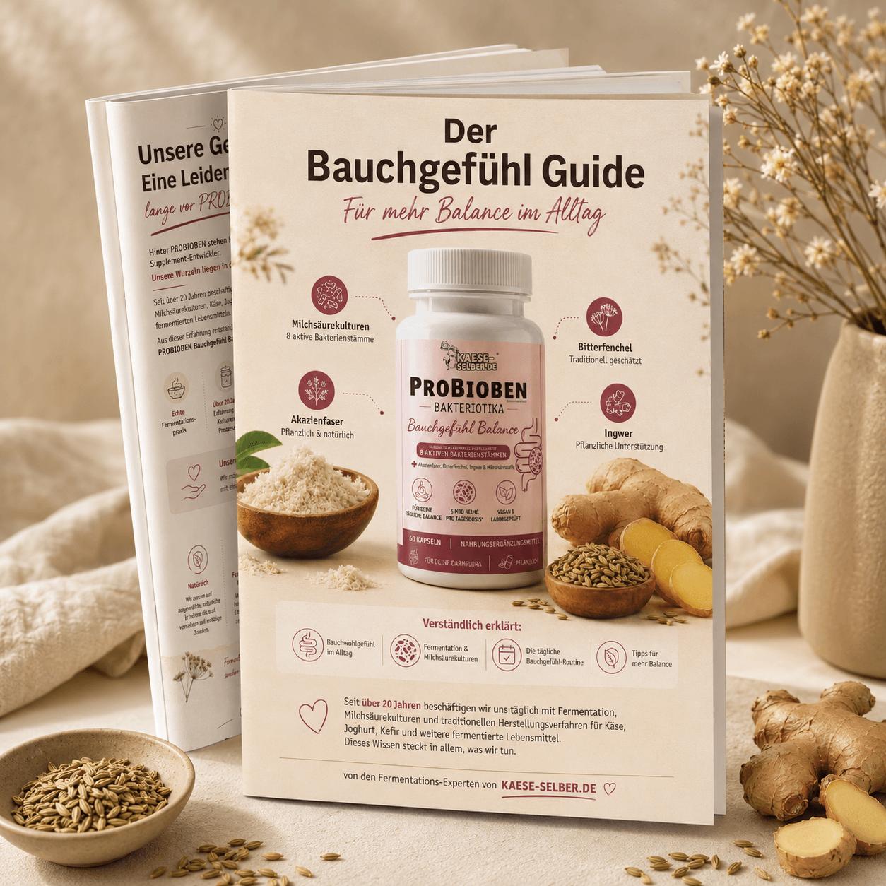 PROBIOBEN Bakteriotika Bauchgefühl Balance Kapseln mit 8 Bakterienstämmen und Mikronährstoffen