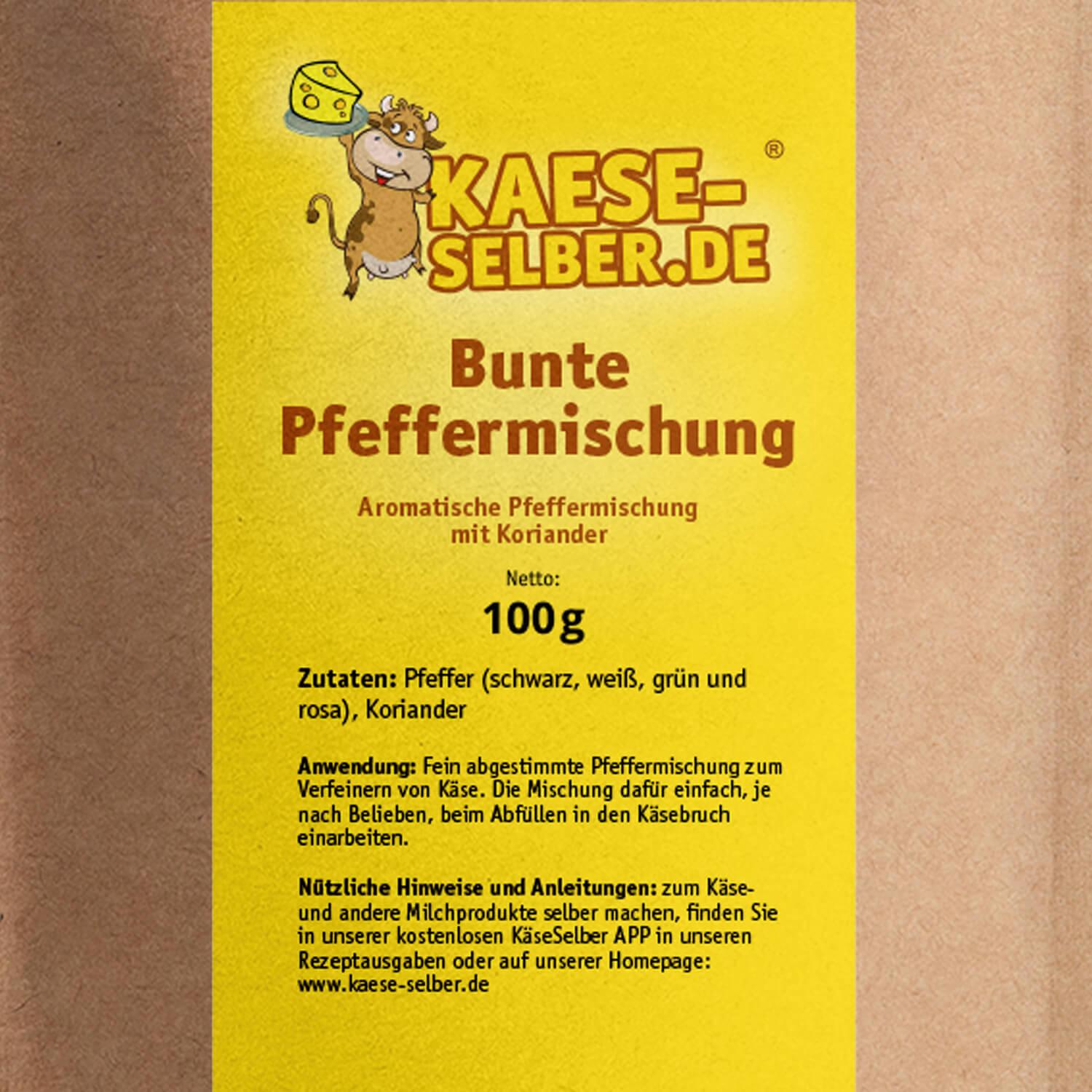 Pfeffer zum Verfeinern von selbst gemachtem Käse