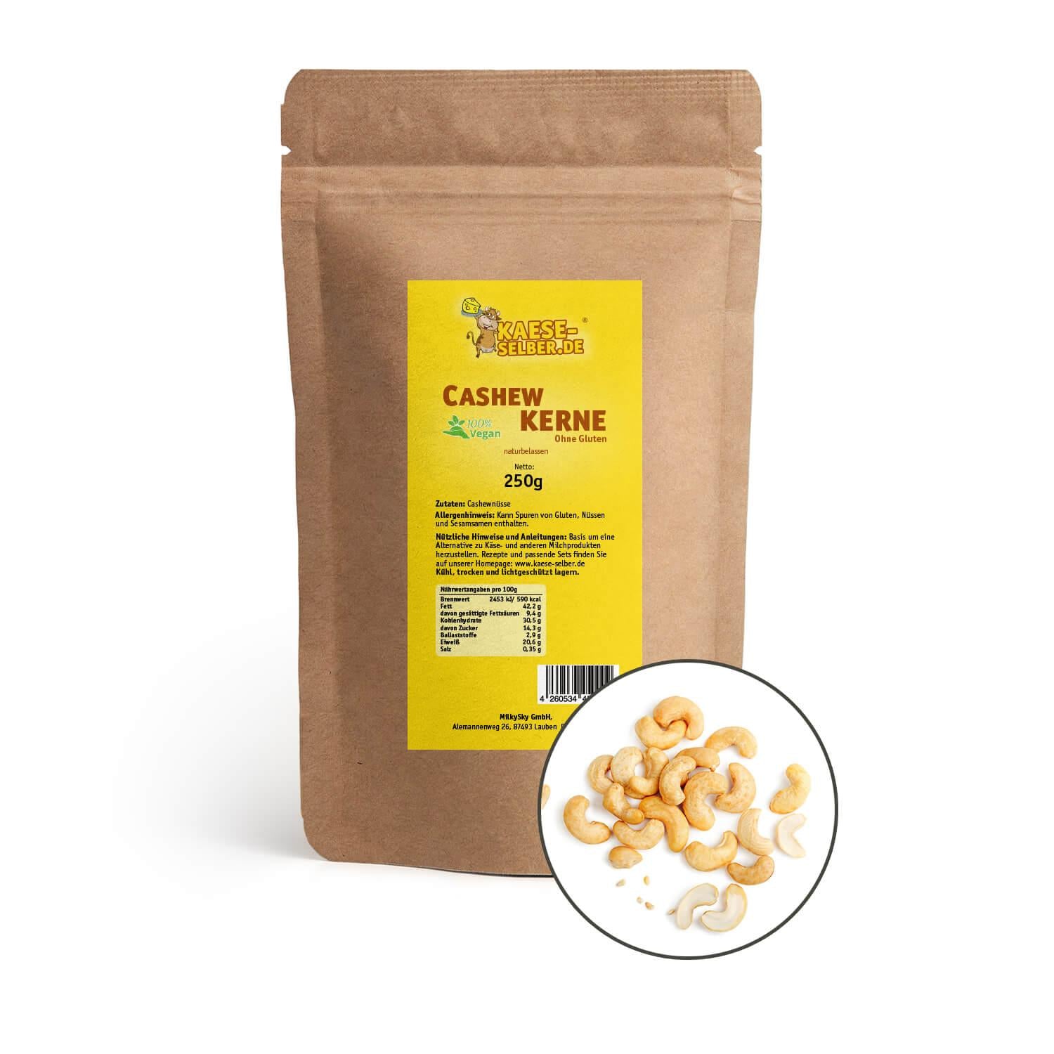 Cashewkerne mit Vorschau Inhalt
