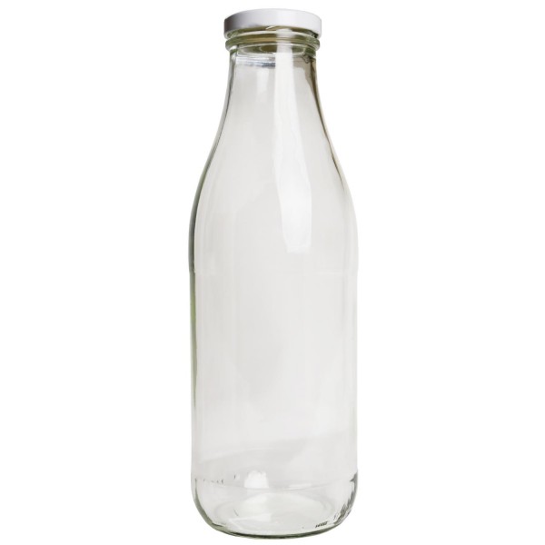 Milchflasche / Molkeflasche inkl. Deckel für 1 Liter